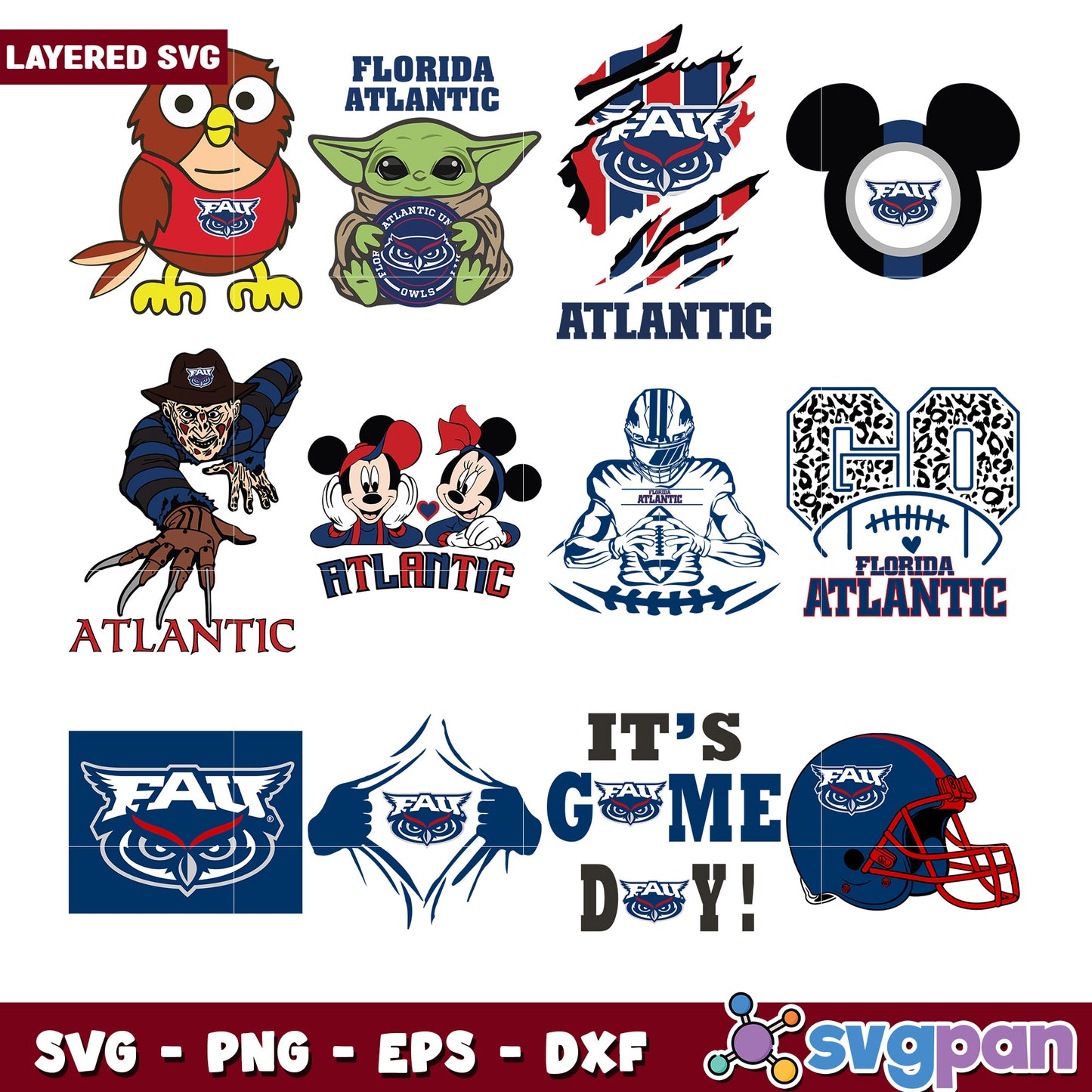 Florida Atlantic Owls SVG Bundle