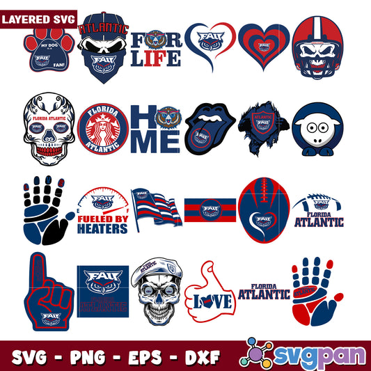 Florida Atlantic University SVG Bundle Designs Collection