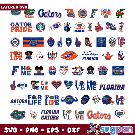 Florida Gators SVG Bundle 50+ Designs
