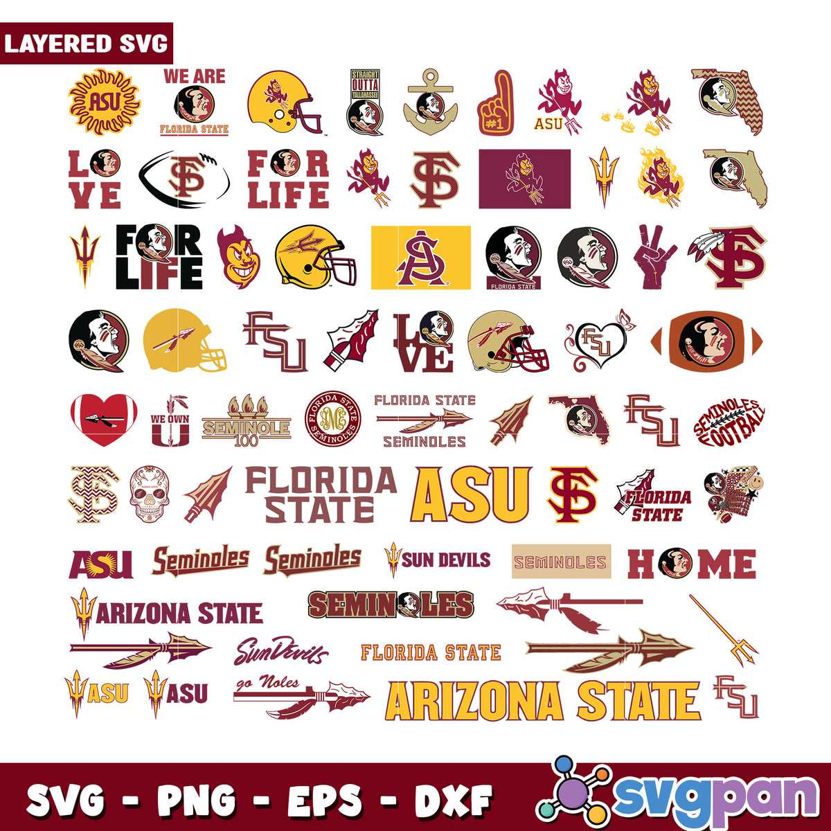 Florida State ASU SVG Bundle – svgpan