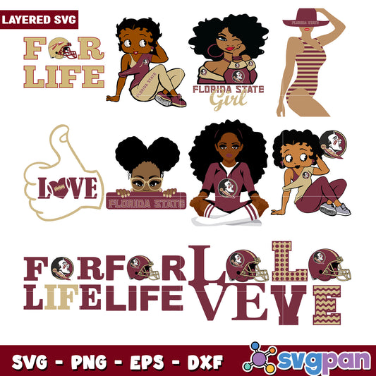 Florida State Girls SVG Bundle