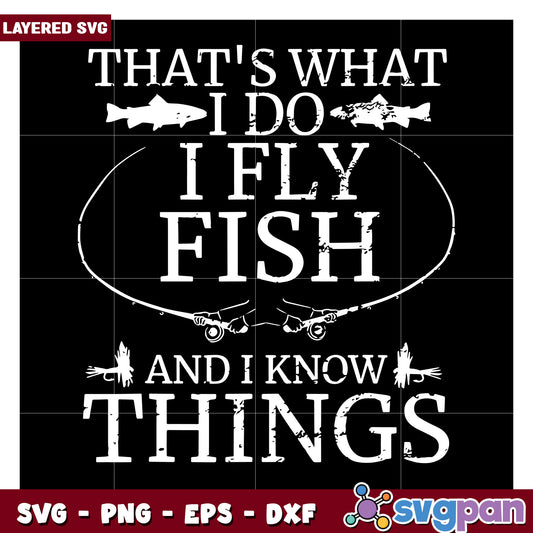 Fly Fishing SVG Design, Perfect for Craft Projects and Gifts