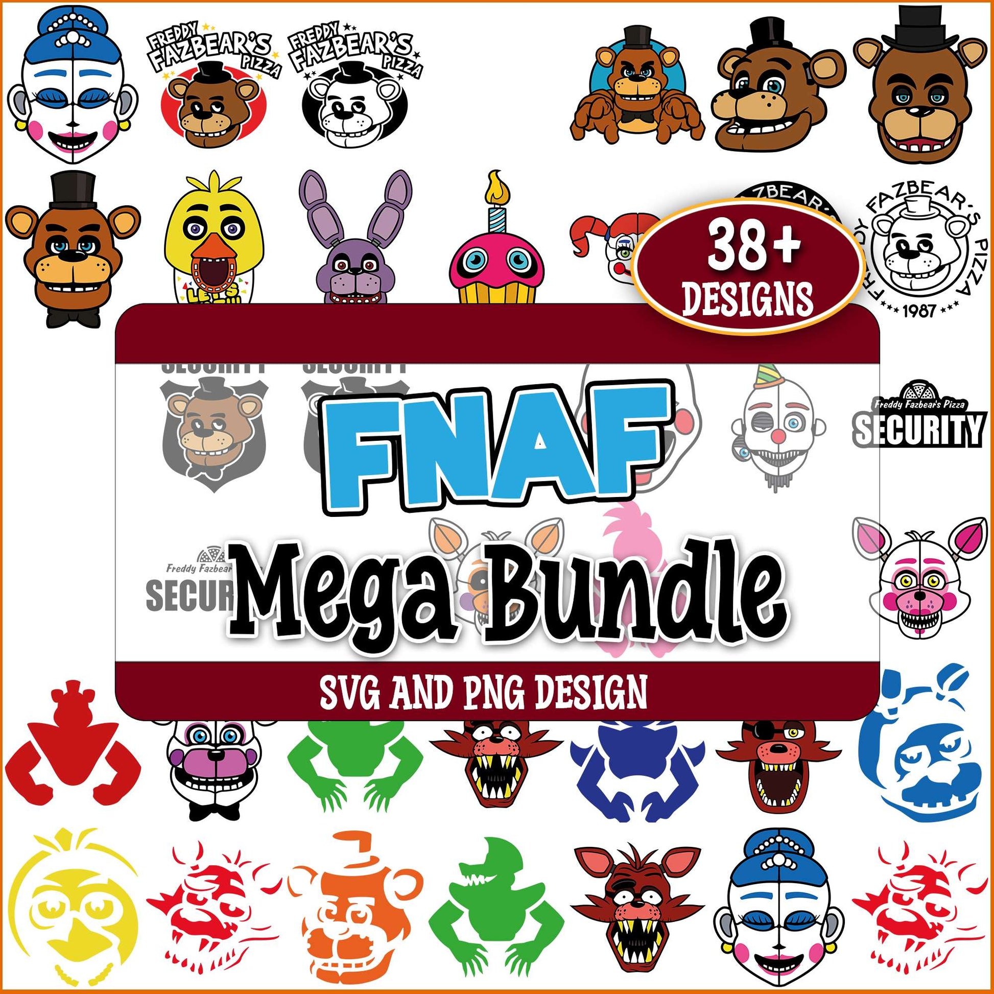 Fnaf design svg bundle