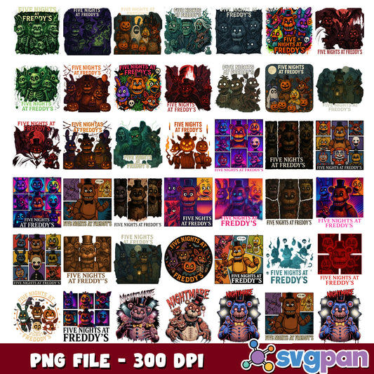 Fnaf nightmare design png bundle