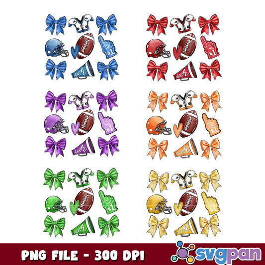 Football Cheerleader PNG Bundle 300 DPI