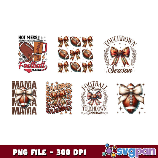 Football Mama PNG Bundle - 300 DPI