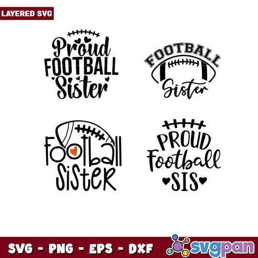 Football Sister SVG Bundle