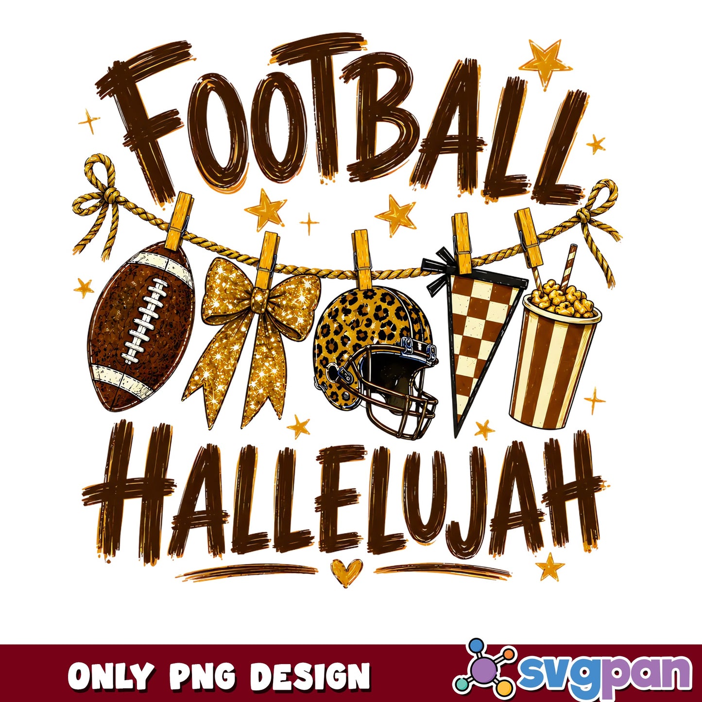 Football Hallelujah PNG, Football Season Sublimation, Sports PNG