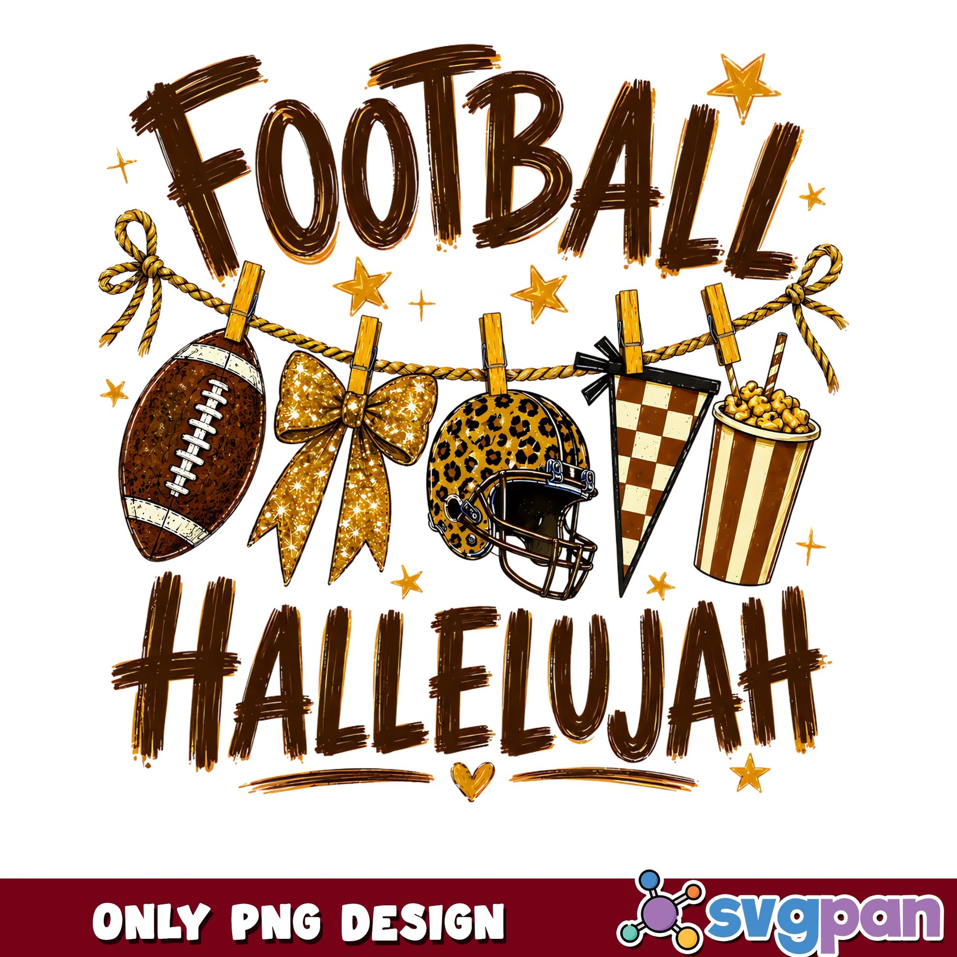 Football Hallelujah PNG, Football Season Sublimation, Sports PNG