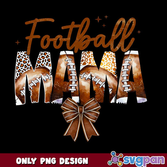 Football Mama PNG, Leopard Football Mom PNG, Game Day PNG