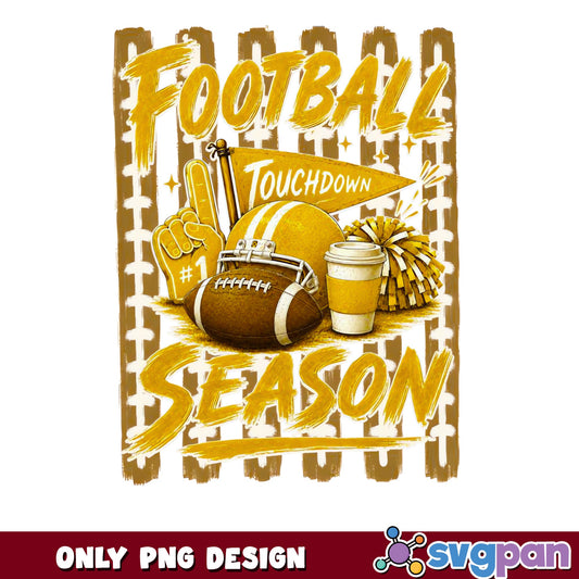 Football Season Touchdown PNG, Football Game Day PNG, Sports PNG