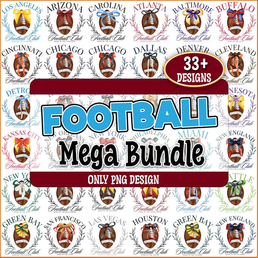 Football club bow png bundle