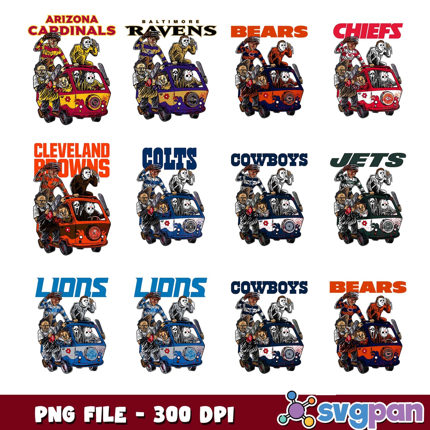 Football killers edition png bundle