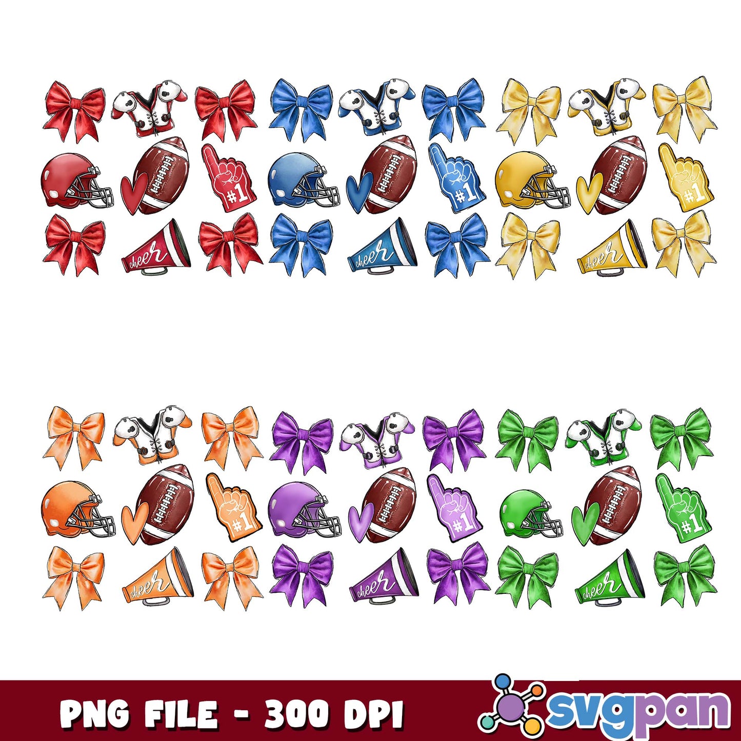 Football stuff png bundle