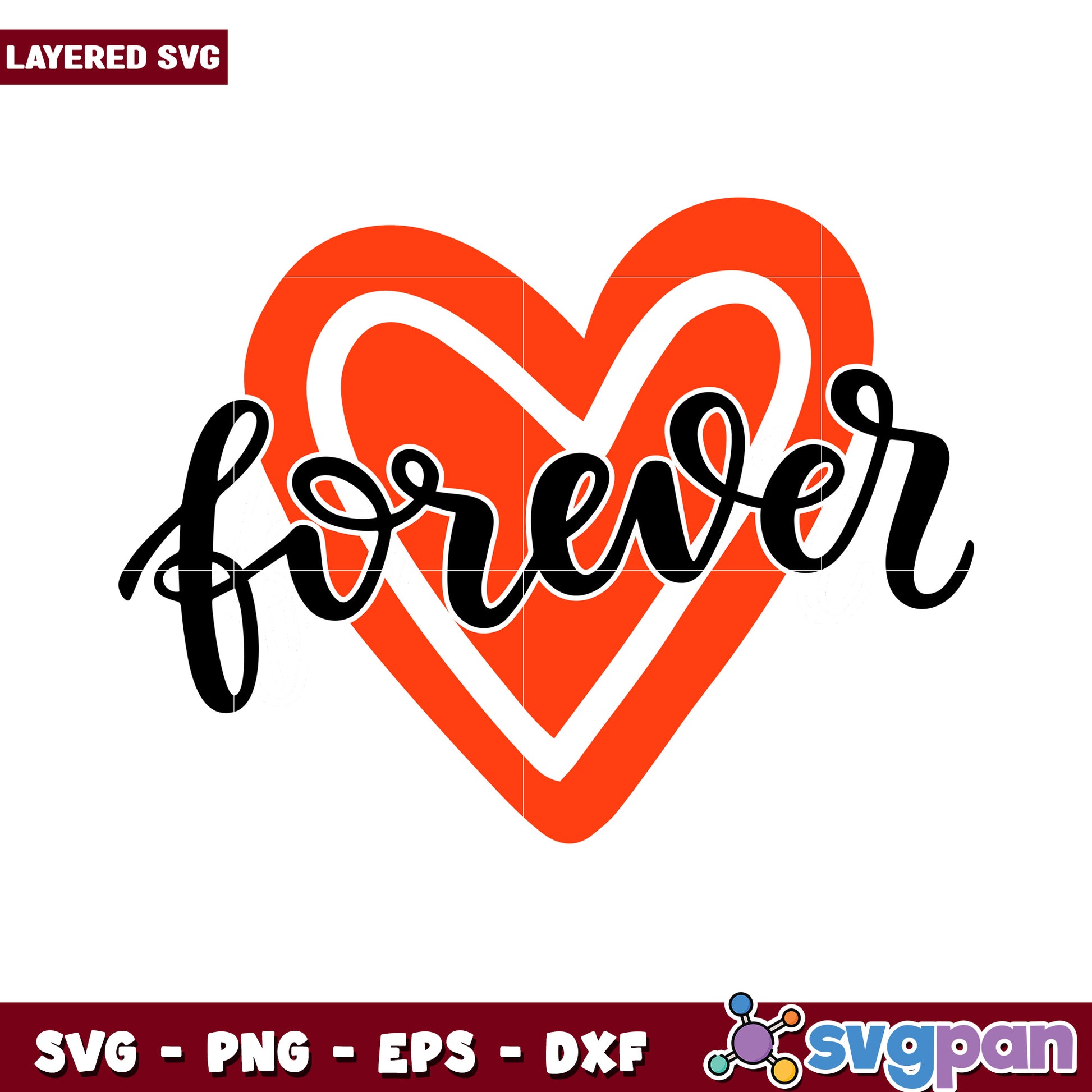 Forever Heart Design for Crafts, Perfect for DIY Projects and Gifts