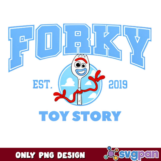 Forky Toy Story Est 2019 PNG, Disney Pixar PNG, Toy Story PNG
