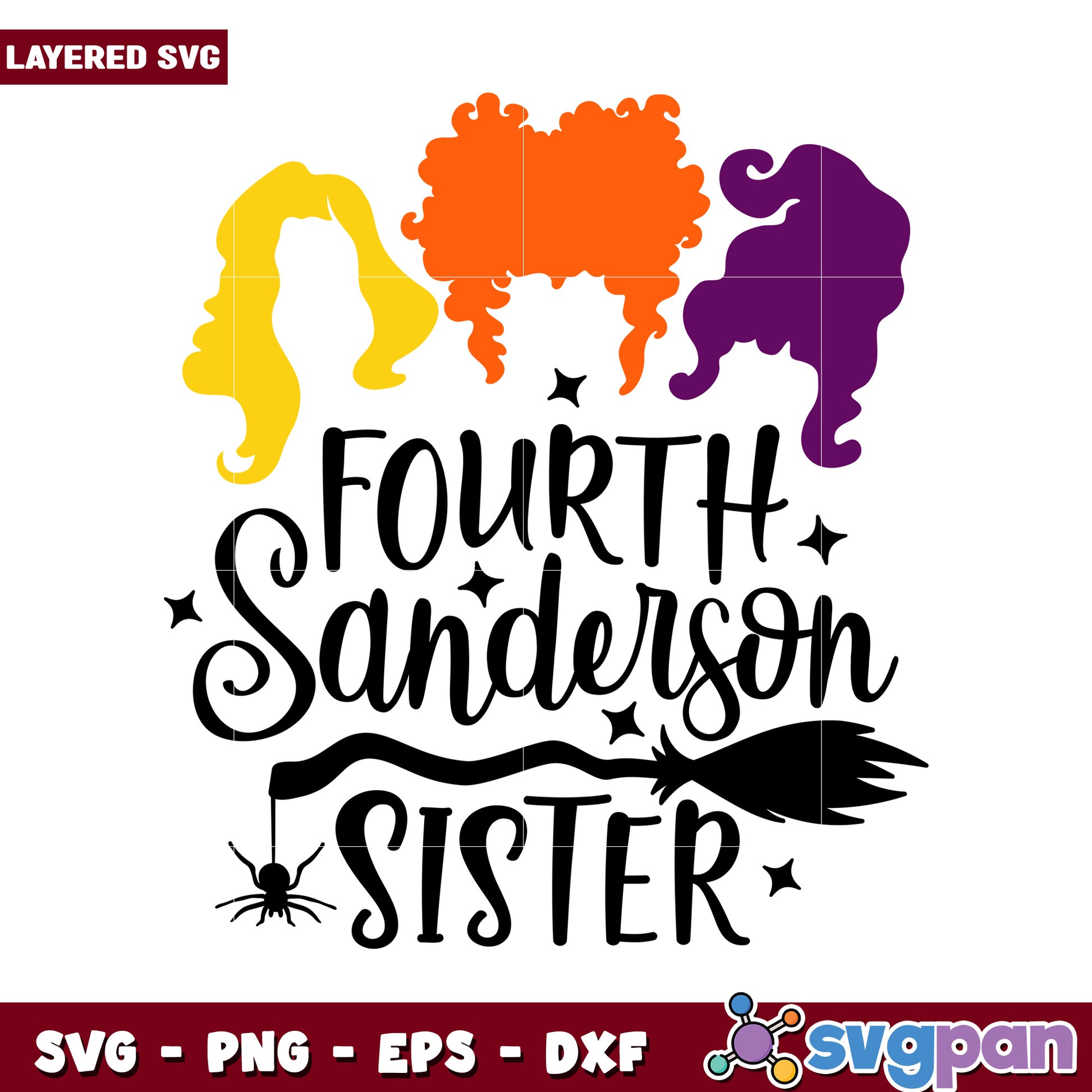 Fourth Sanderson Sister SVG Design, Fun Halloween Craft Idea