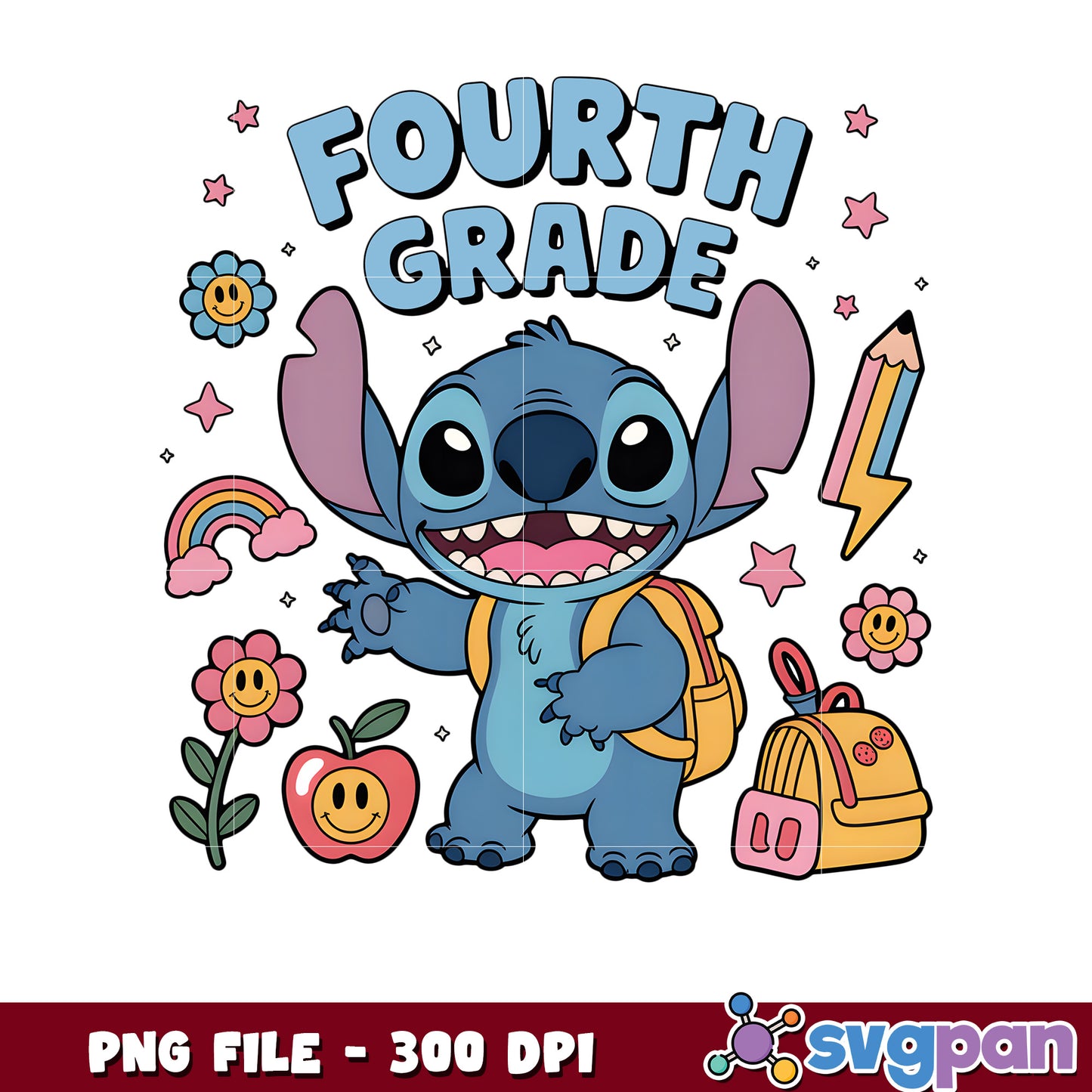Fourth grade stitch png
