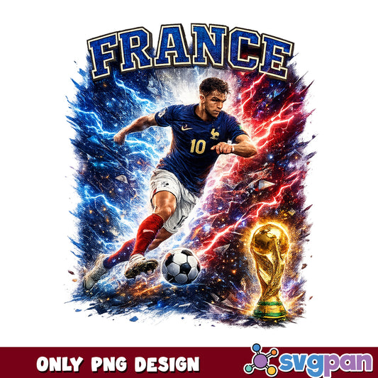 France Soccer Player Number 10 PNG, World Cup Trophy PNG, Football PNG