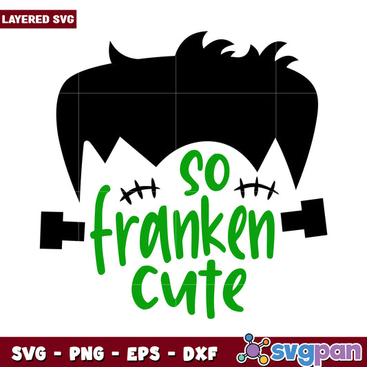 Frankenstein Inspired Design for Craft Projects, Layered SVG File