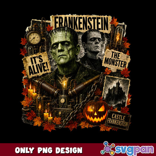 Frankenstein The Monster Halloween PNG, Horror PNG, Spooky PNG
