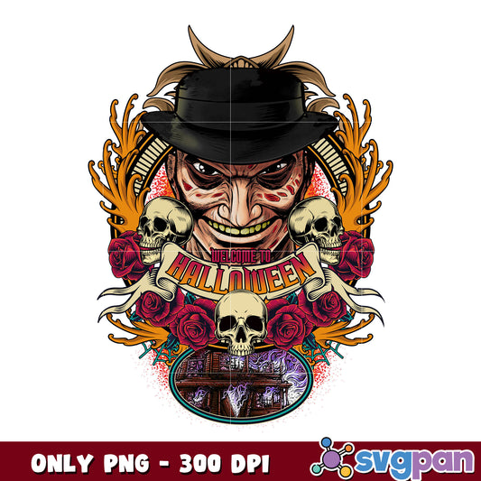 Freddy Krueger Png, Welcome To halloween png