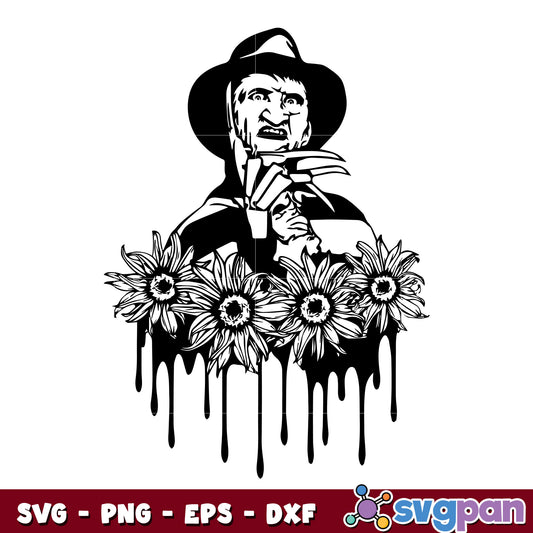 Freddy Krueger Flower svg