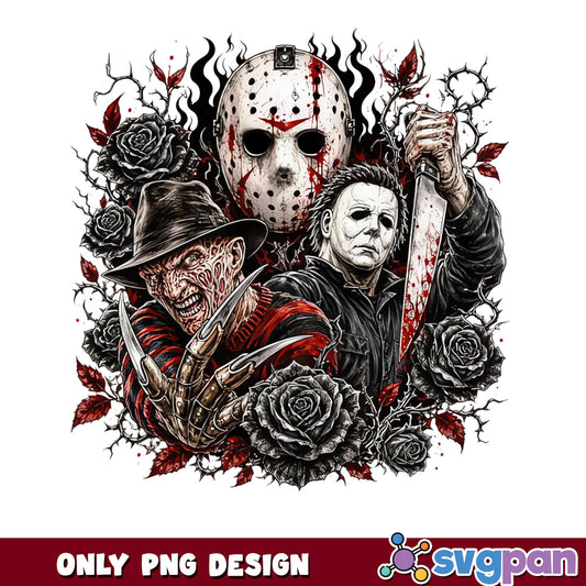 Freddy Jason Michael Myers Horror PNG, Halloween PNG, Horror Movie PNG