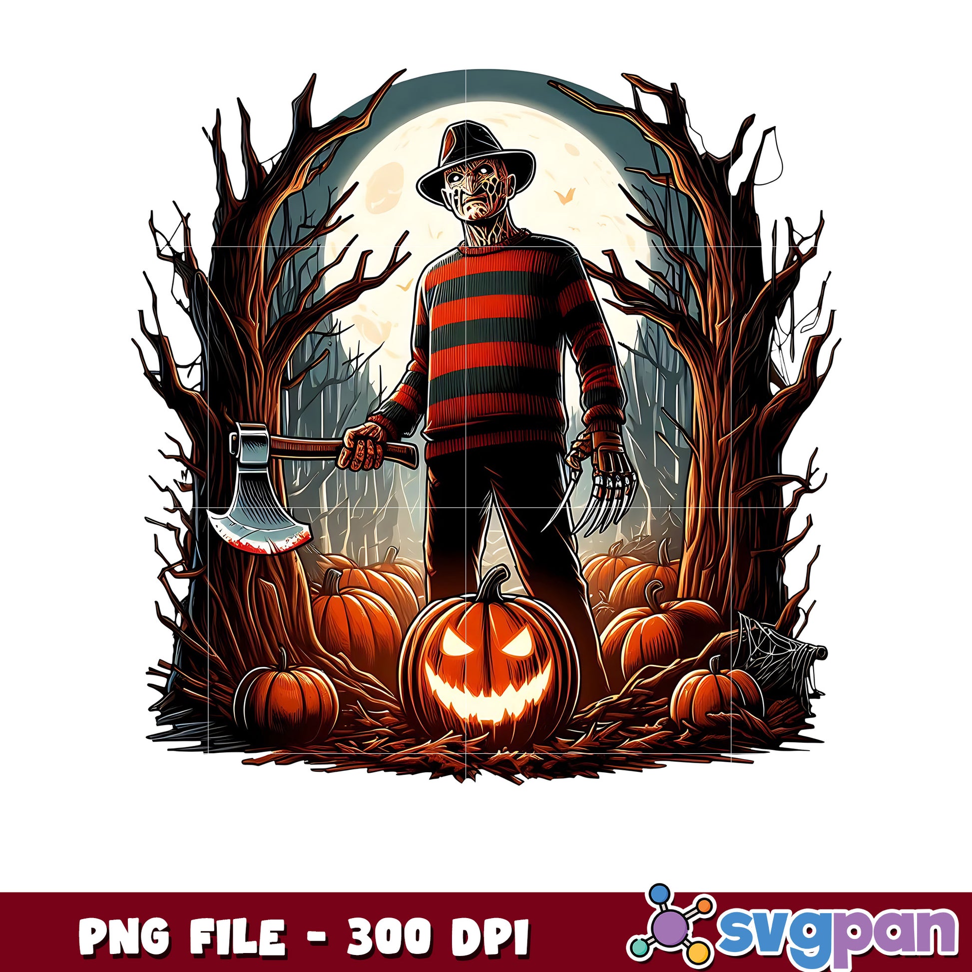 Freddy kruger design png, horror movie characters png, halloween movies png