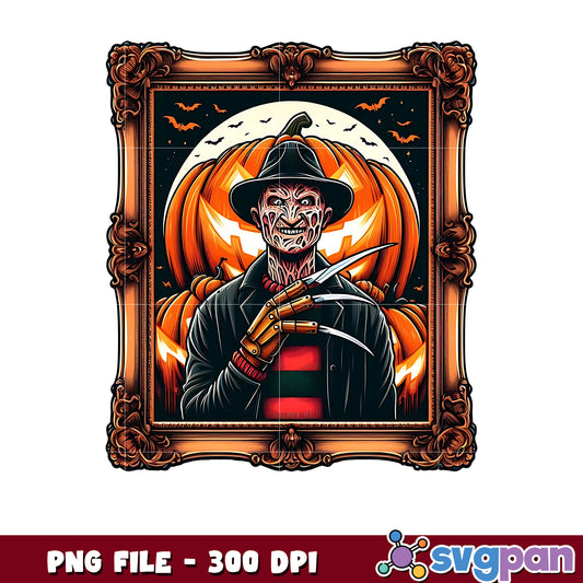 Freddy kruger halloween picture frame png, trick or treat png, halloween holiday png