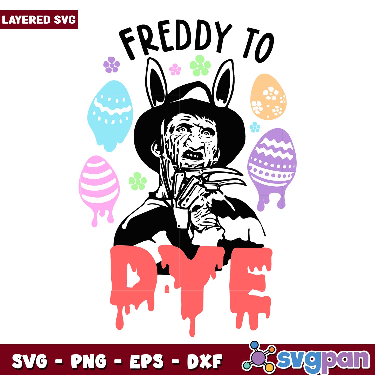Freddy to dye svg, halloween killers nights​ svg, spookycharacters svg