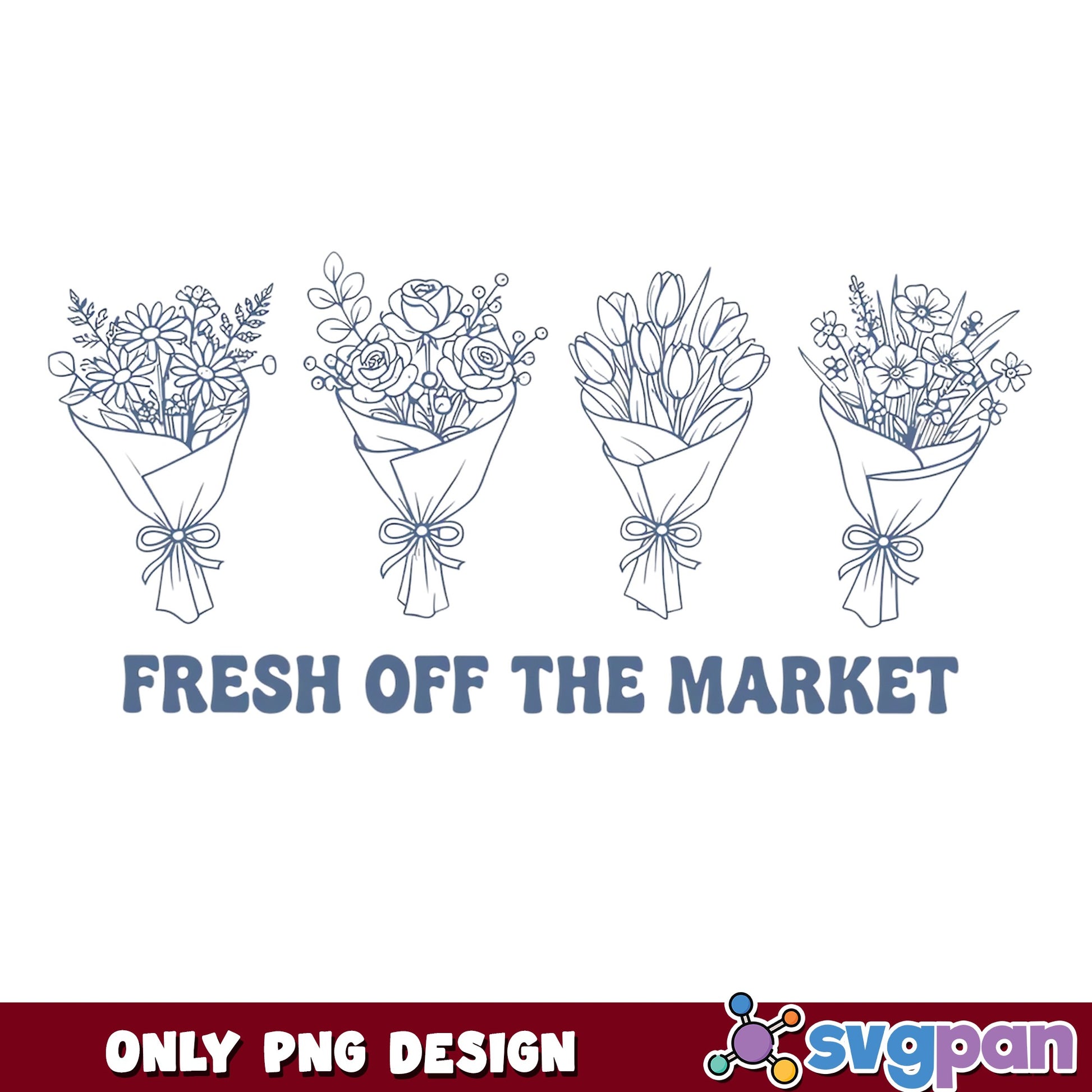 Fresh Off The Market Bride PNG, Floral Bouquet PNG, Wedding PNG