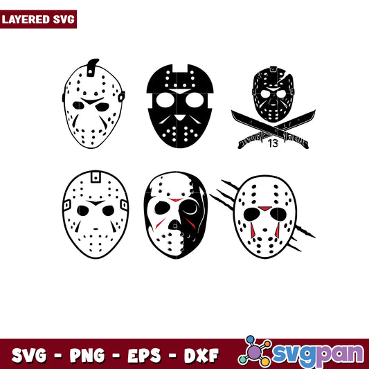 Friday 13th Mask SVG Bundle