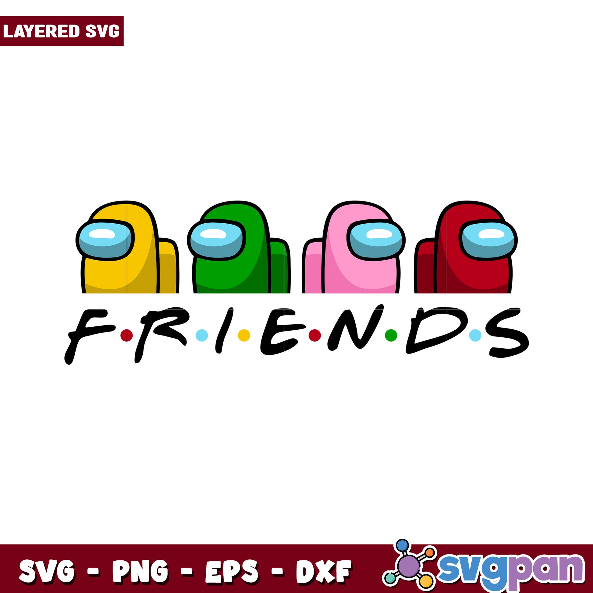 Friends Among Us SVG Design, perfect for fun projects and gifts