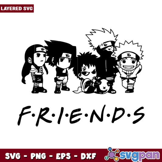 Friends Character SVG Design, Perfect for Crafts and Projects