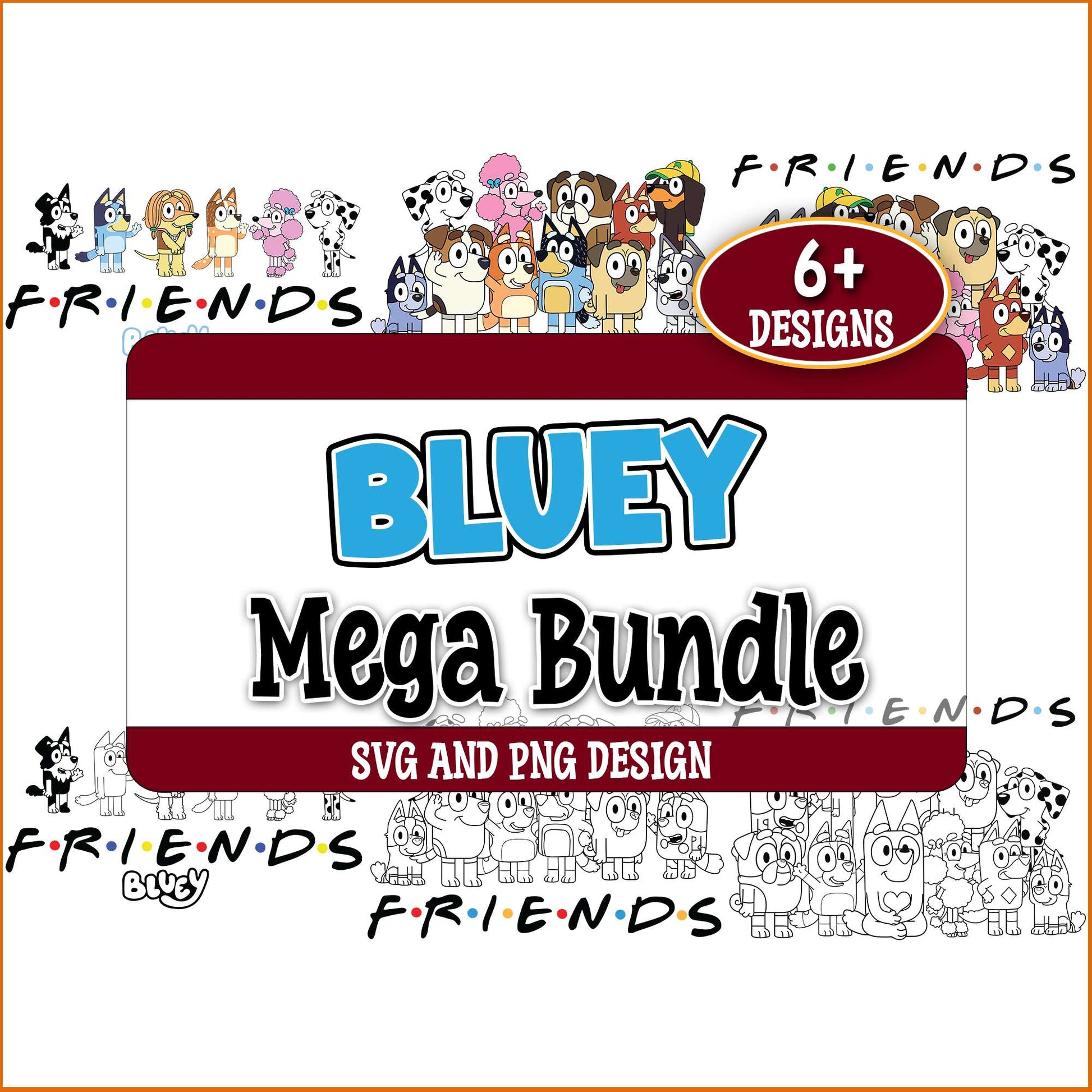 Friends bluey svg bundle