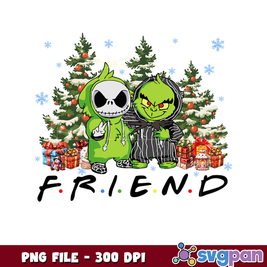 Friends design png, winter season​ png, grinch 2025 png