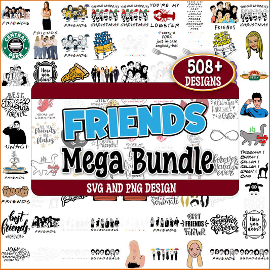 Friends funny quotes svg bundle