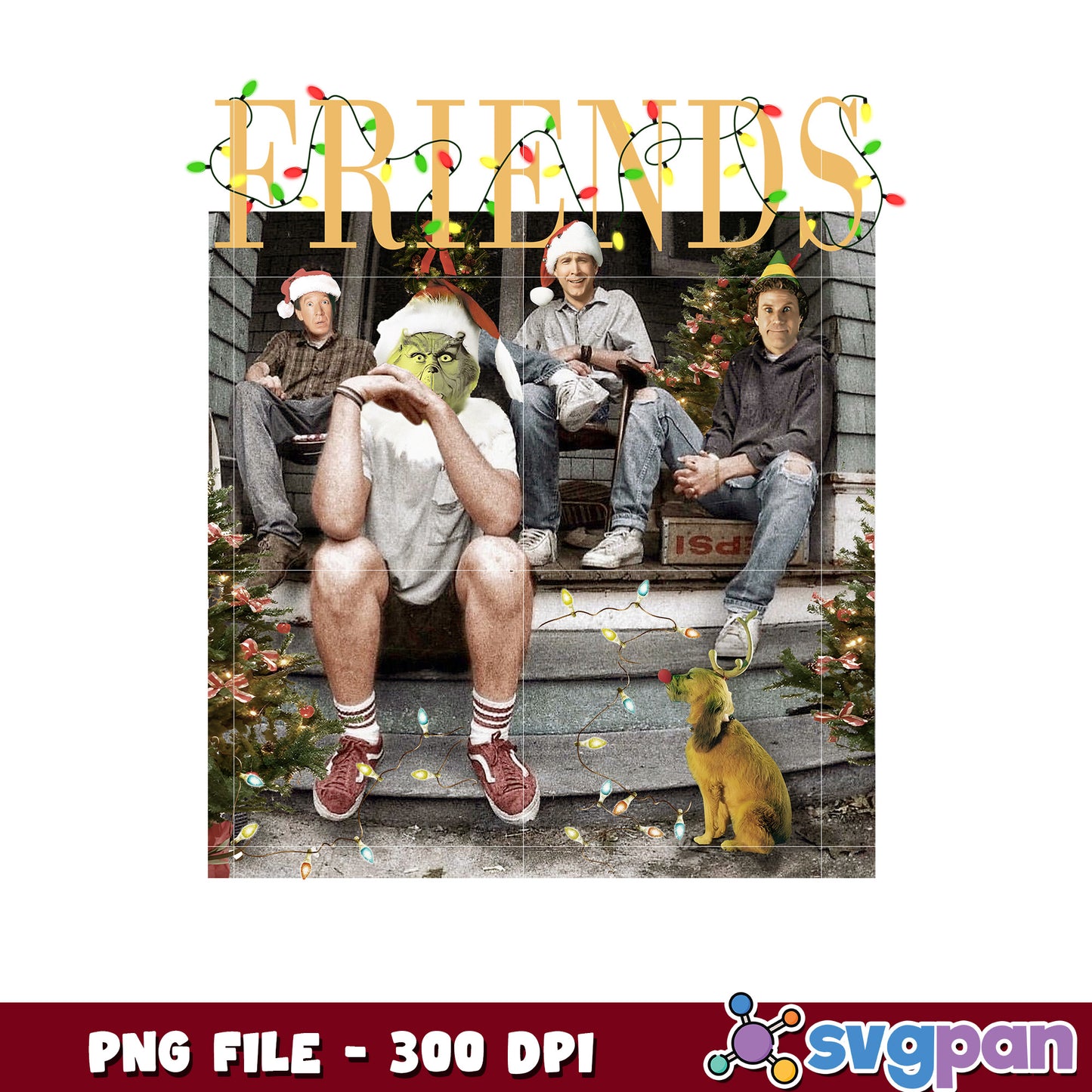 Friends grinch design png, grinch costume​ png, thug life grinch png