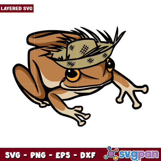 Frog country hat svg