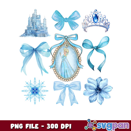 Frozen PNG Clipart Bows, Castle, Elsa