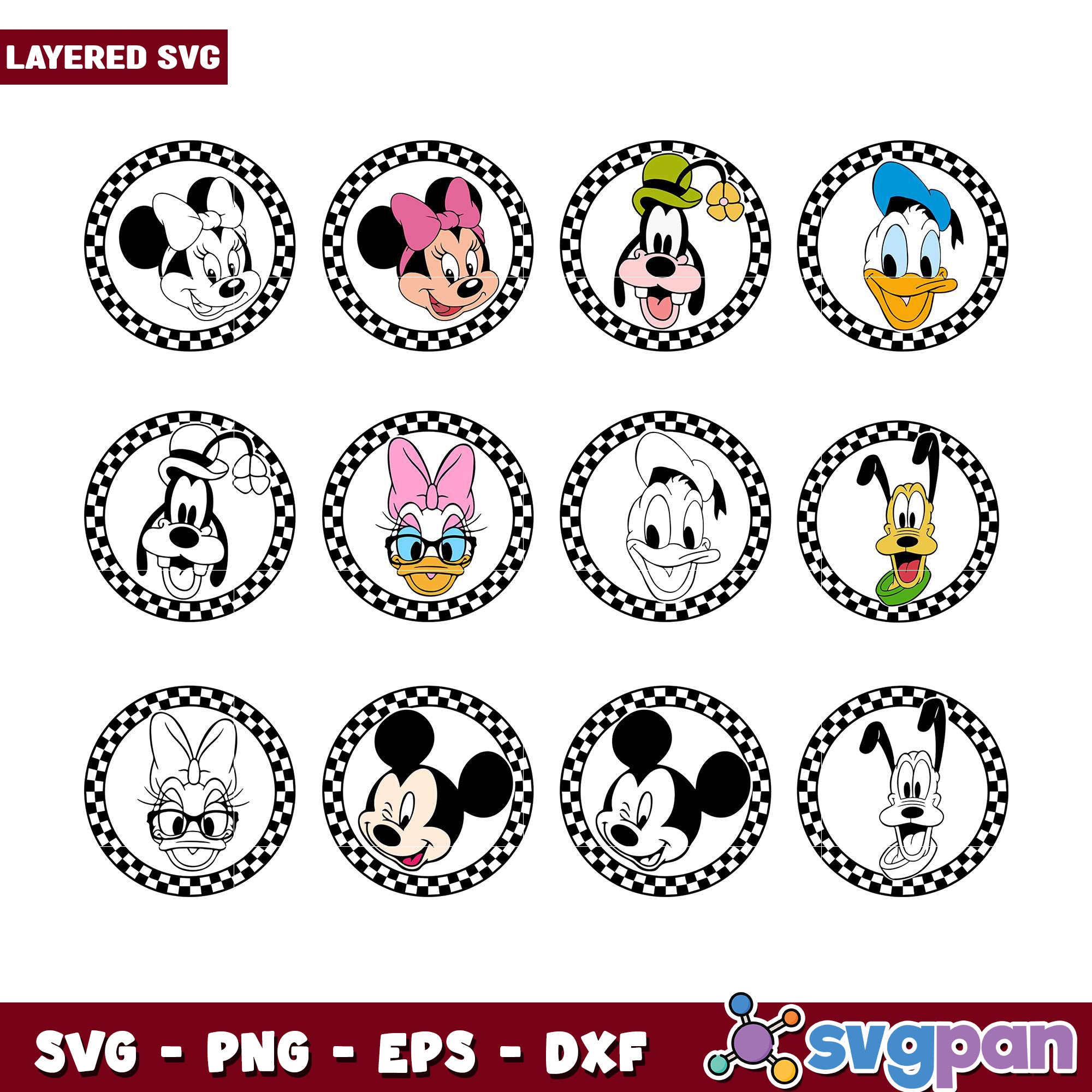 Fun Cartoon Character SVG Bundle for Crafts Designs – svgpan