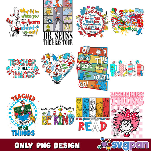Fun Dr Seuss Bundle PNG Designs for All Occasions