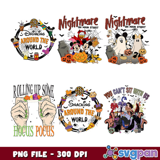 Fun Halloween Bundle of PNG Designs and Clips