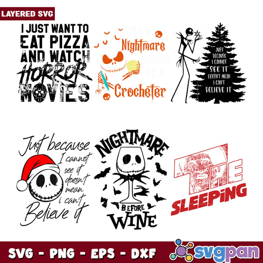 Fun Horror Movie SVG Bundle for Creative Projects