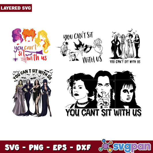 Fun You Cant Sit With Us SVG Bundle for Crafts