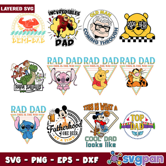 Fun and Creative Dad SVG Bundle for All Occasions