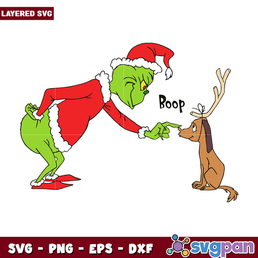 Funny Boop Grinch And Max svg, christmas decor​ svg, grinchy svg