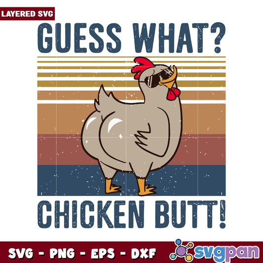Funny Chicken Butts Design, Perfect for Fun SVG Projects