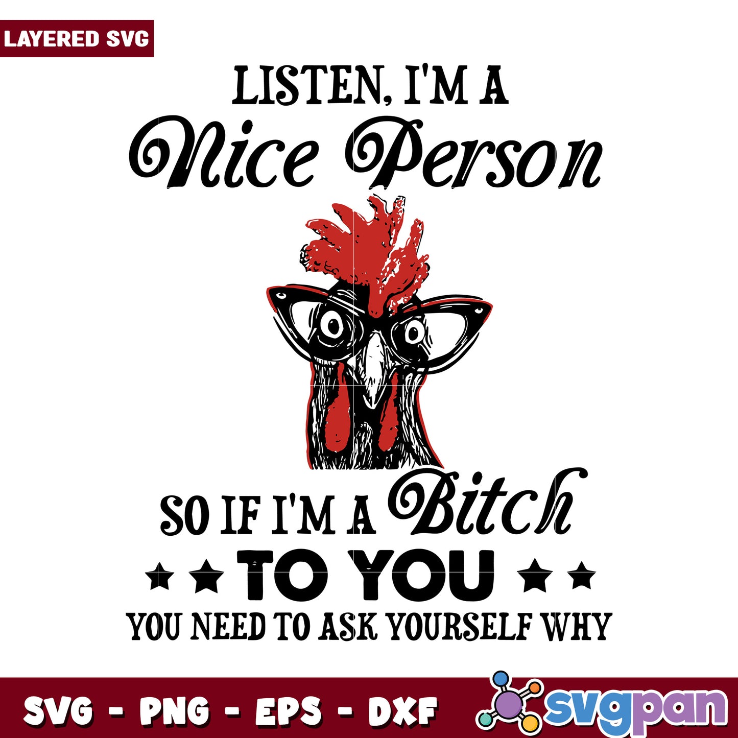 Funny Chicken Quote SVG, Perfect for Gift and Craft Projects